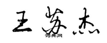 曾慶福王蘇傑行書個性簽名怎么寫