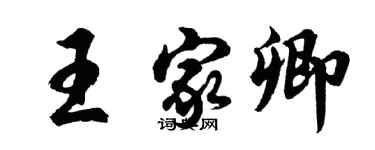 胡問遂王家卿行書個性簽名怎么寫