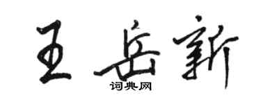 駱恆光王岳新行書個性簽名怎么寫