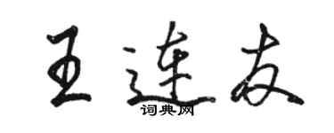 駱恆光王連友行書個性簽名怎么寫