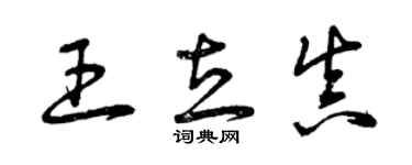 曾慶福王立真草書個性簽名怎么寫