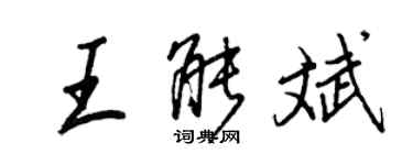 王正良王能斌行書個性簽名怎么寫