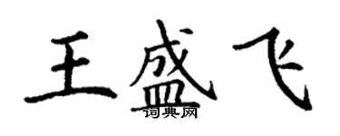 丁謙王盛飛楷書個性簽名怎么寫