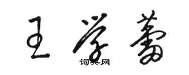 駱恆光王學蕾草書個性簽名怎么寫