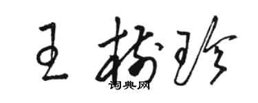 駱恆光王樹珍草書個性簽名怎么寫
