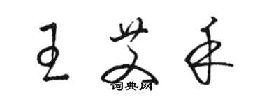 駱恆光王艾禾草書個性簽名怎么寫