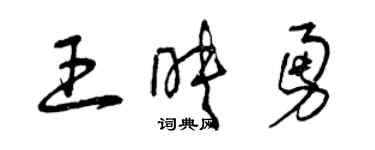 曾慶福王映勇草書個性簽名怎么寫