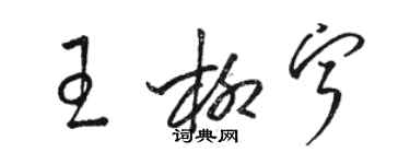 駱恆光王柳寧草書個性簽名怎么寫