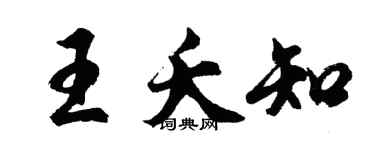 胡問遂王夭知行書個性簽名怎么寫