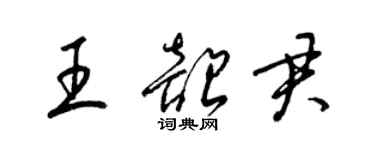 梁錦英王韶君草書個性簽名怎么寫