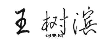 駱恆光王樹濱行書個性簽名怎么寫