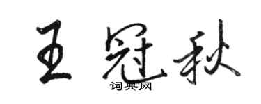 駱恆光王冠秋行書個性簽名怎么寫