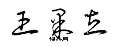 曾慶福王果立草書個性簽名怎么寫