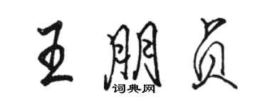 駱恆光王朋貞行書個性簽名怎么寫