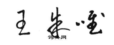 駱恆光王朱唯草書個性簽名怎么寫