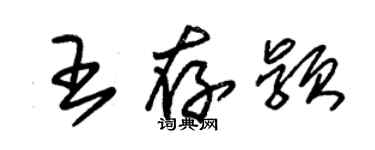 朱錫榮王存穎草書個性簽名怎么寫