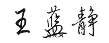 駱恆光王藍靜行書個性簽名怎么寫