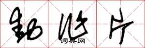 朱錫榮動作片草書怎么寫