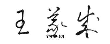 駱恆光王義成草書個性簽名怎么寫