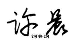 朱錫榮許晨草書個性簽名怎么寫
