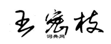 朱錫榮王密枝草書個性簽名怎么寫