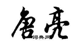 胡問遂唐亮行書個性簽名怎么寫