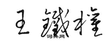 駱恆光王鐵權草書個性簽名怎么寫