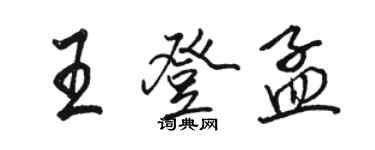 駱恆光王登孟行書個性簽名怎么寫