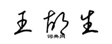 梁錦英王胡生草書個性簽名怎么寫