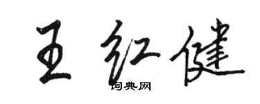 駱恆光王紅健行書個性簽名怎么寫