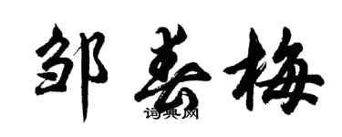 胡問遂鄒春梅行書個性簽名怎么寫