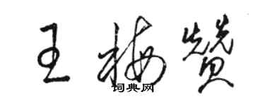 駱恆光王梅贊草書個性簽名怎么寫