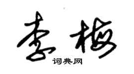 朱錫榮李梅草書個性簽名怎么寫