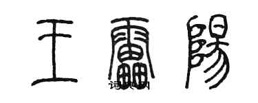 陳墨王雷陽篆書個性簽名怎么寫