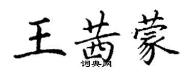 丁謙王茜蒙楷書個性簽名怎么寫