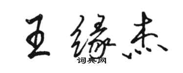 駱恆光王緣傑行書個性簽名怎么寫