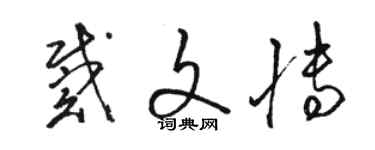 駱恆光戴文博草書個性簽名怎么寫