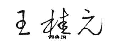 駱恆光王桂元草書個性簽名怎么寫