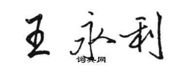 駱恆光王永利行書個性簽名怎么寫