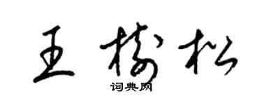 梁錦英王樹松草書個性簽名怎么寫