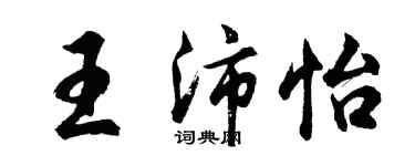 胡問遂王沛怡行書個性簽名怎么寫