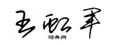 朱錫榮王虹軍草書個性簽名怎么寫