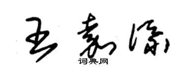 朱錫榮王嘉添草書個性簽名怎么寫