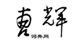 曾慶福曹輝草書個性簽名怎么寫
