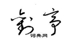 梁錦英劉亭草書個性簽名怎么寫