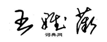 朱錫榮王雅薇草書個性簽名怎么寫