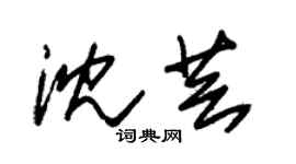 朱錫榮沈芸草書個性簽名怎么寫