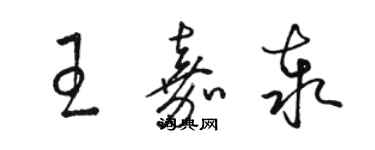 駱恆光王嘉泰草書個性簽名怎么寫