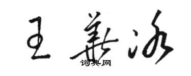 駱恆光王華冰草書個性簽名怎么寫