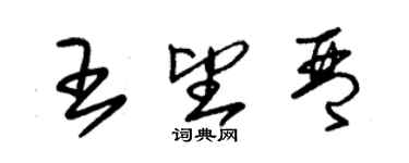 朱錫榮王望琴草書個性簽名怎么寫